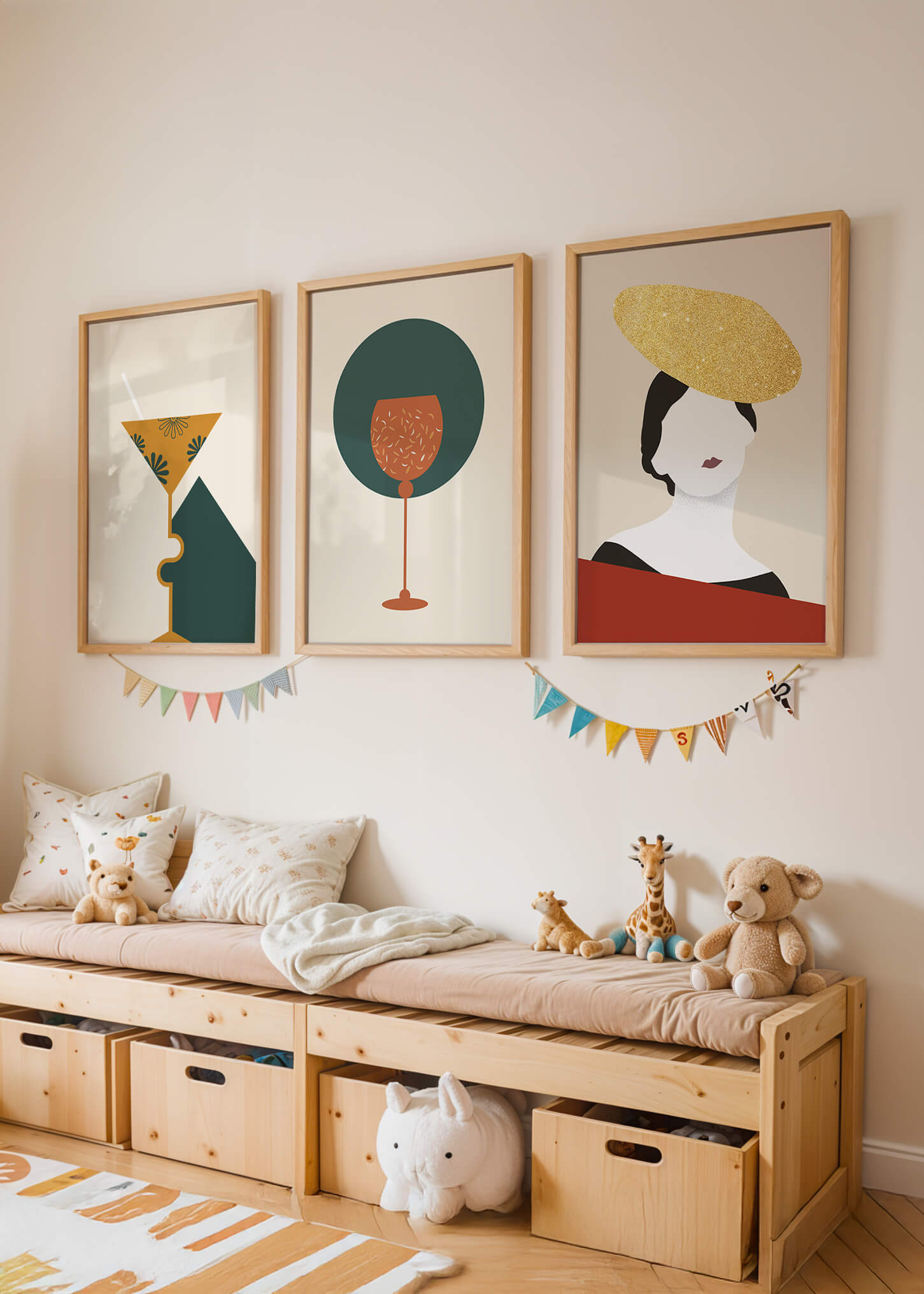 Elegante Colección de Arte Abstracto con Elementos Decorativos