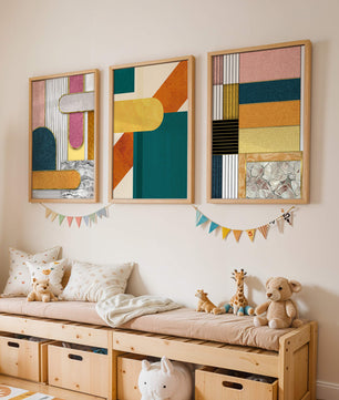 Tableaux abstraits modernes avec design géométrique