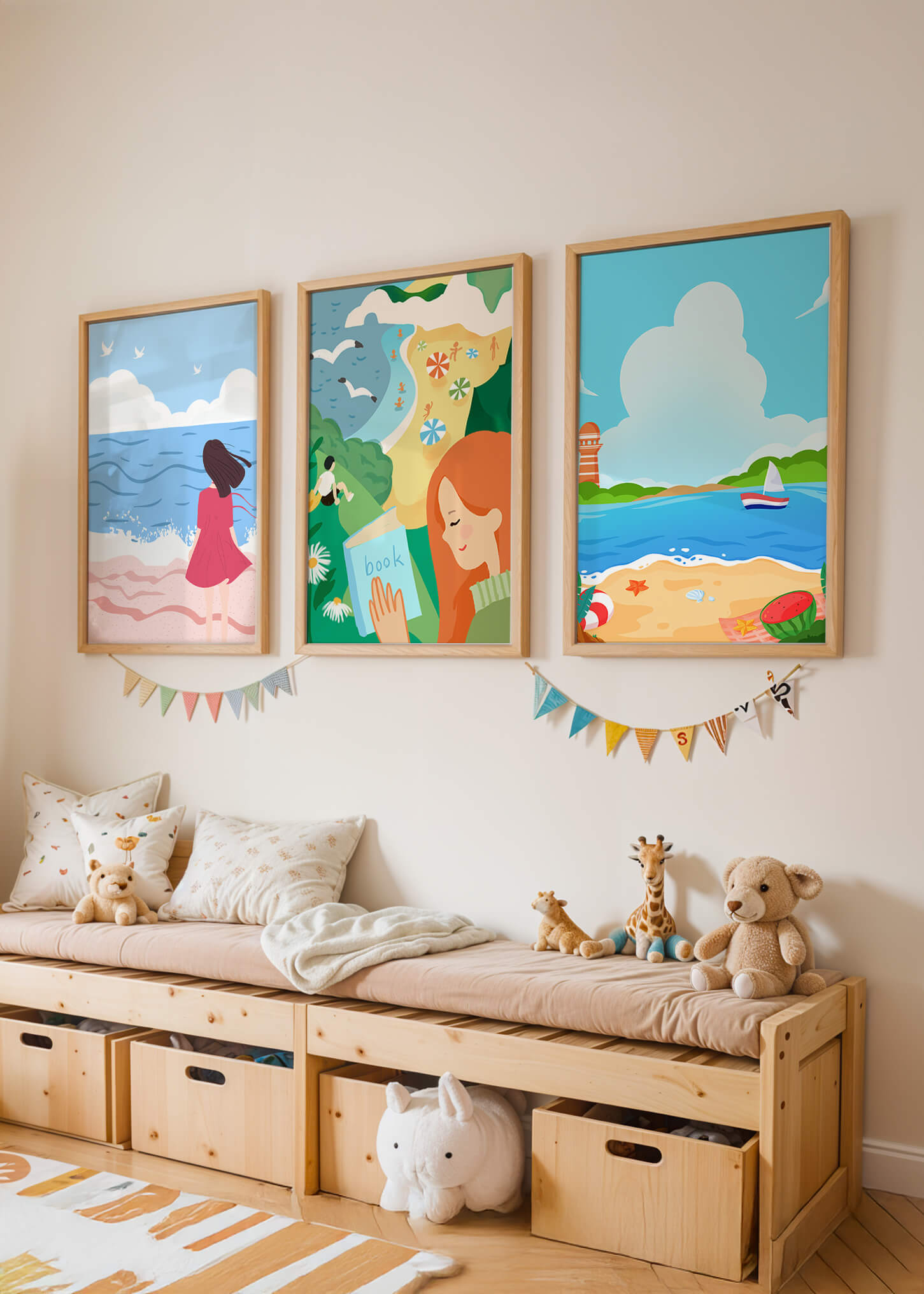 Décorations artistiques à thème plage pour intérieurs modernes