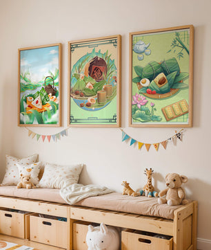 Decoraciones Artísticas de Comida Asiática en Coloridos Marcos