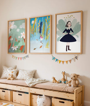 Triptyque d’illustrations modernes et colorées