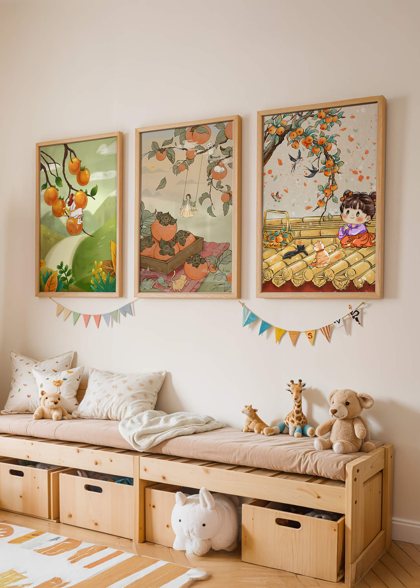 Ilustraciones De Persimmons En Lienzos Sin Marco