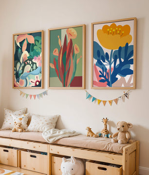 Ensemble d'art floral moderne sans cadre