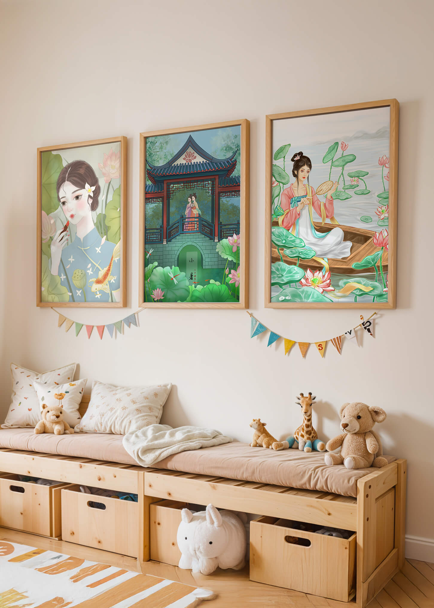 Exhibición de Tres Ilustraciones con Temática Oriental