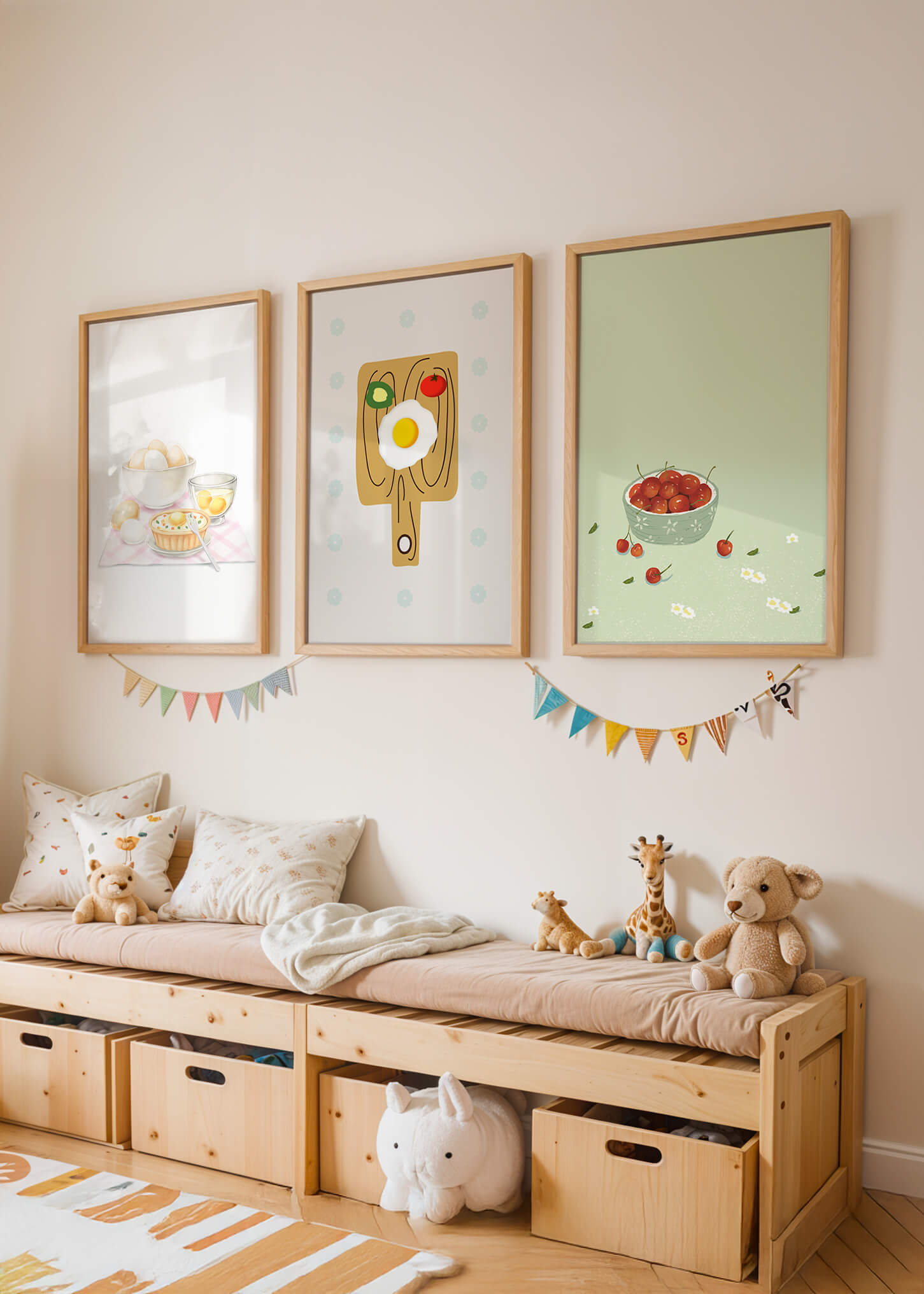 Conjunto De Arte De Cocina Sin Marco En Impresión De Alta Calidad