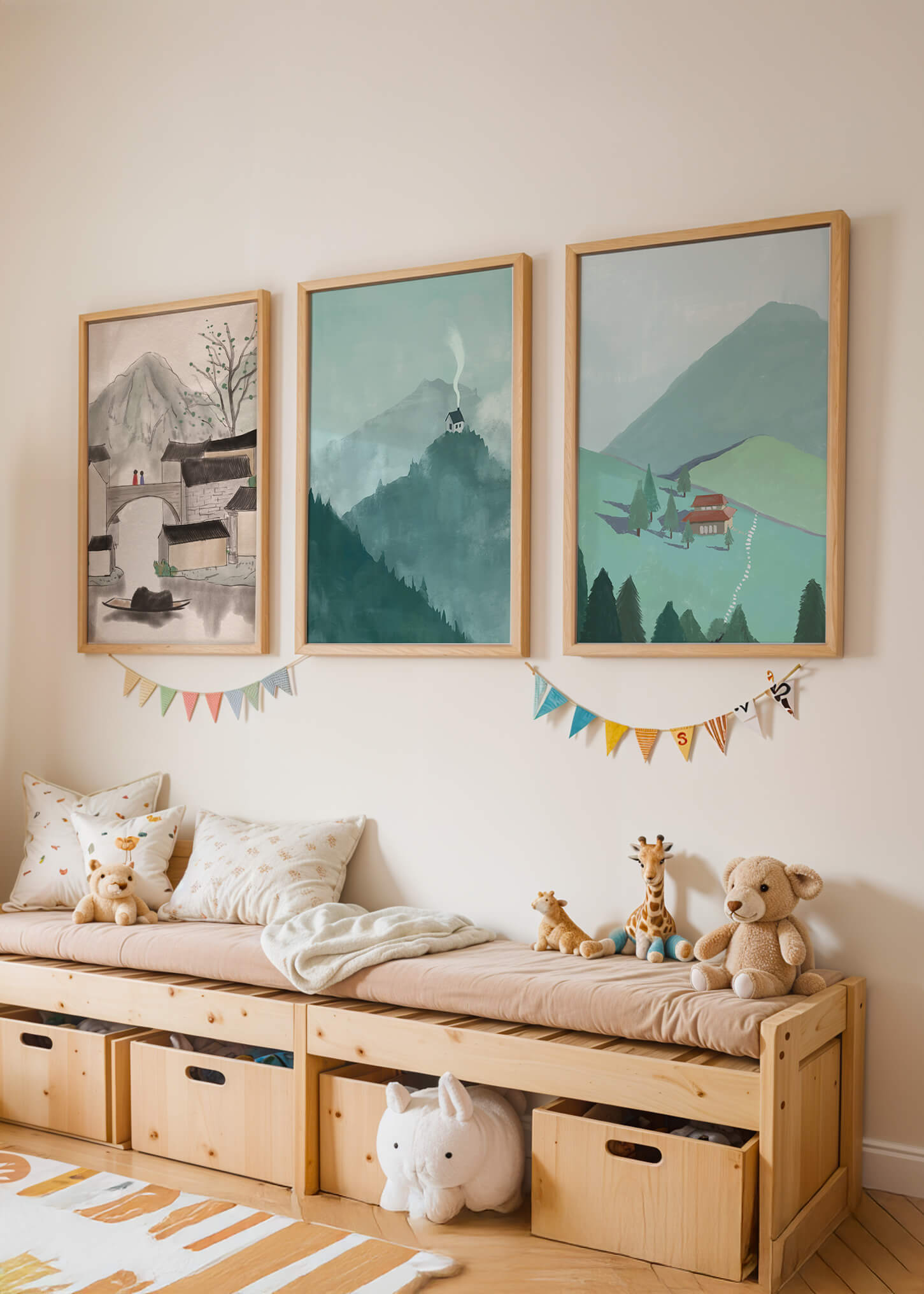 Imágenes de Paisajes Naturales Minimalistas en Interiores Modernos