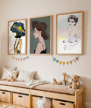 Correspondances de mode dans des impressions artistiques sans cadre