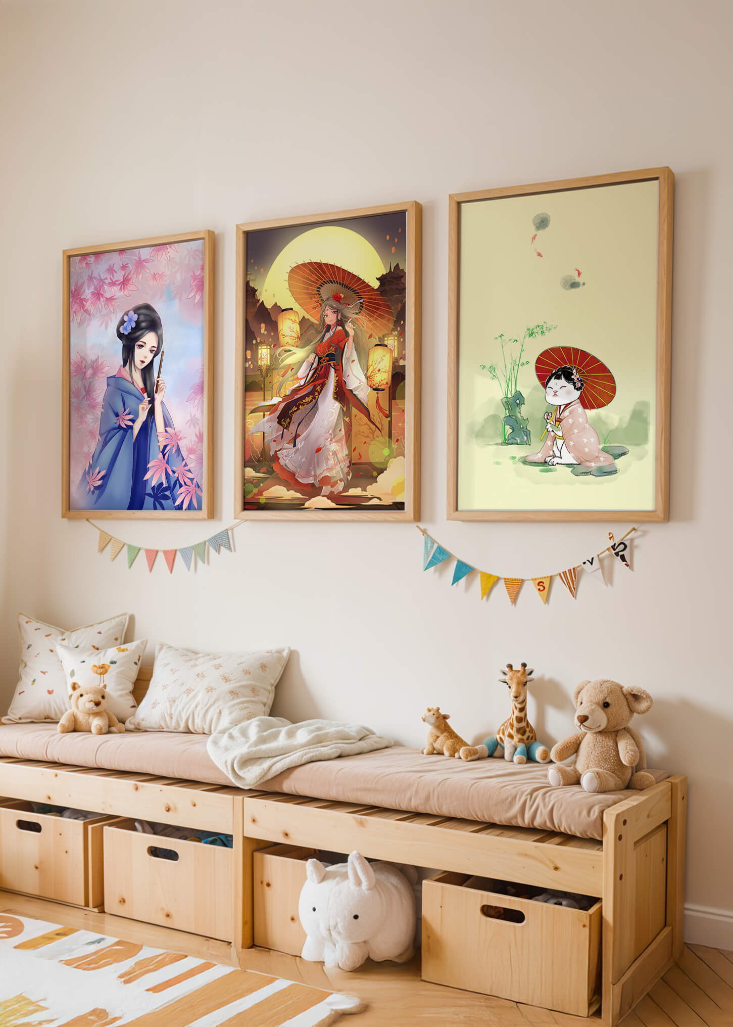 Imágenes De Arte Japonés Sin Marco En Interiores Modernos