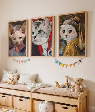 Pinturas de Gatos Elegantes en Estilo Clásico