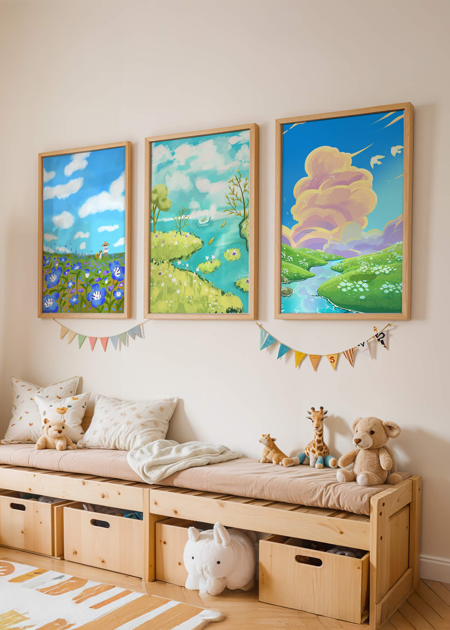 Impresiones Artísticas de Paisajes Naturales en Interiores Modernos