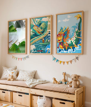 Images décoratives de dragons de style oriental