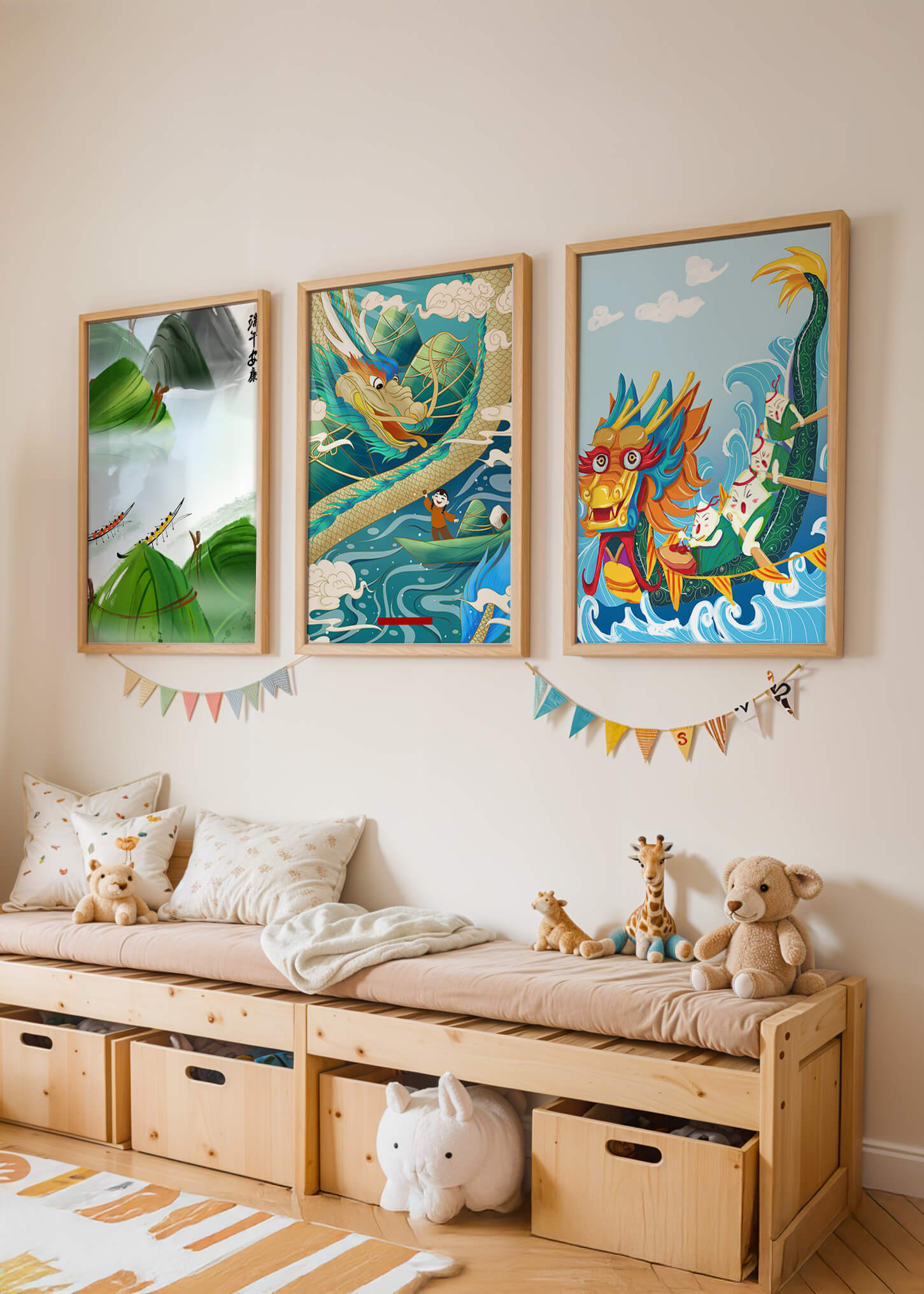 Imágenes Decorativas de Dragones en Estilo Oriental