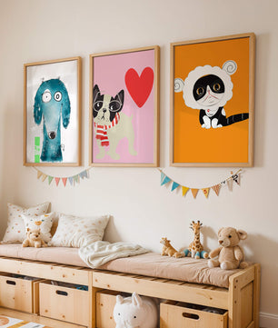 Illustrations d’animaux en couleurs pastel