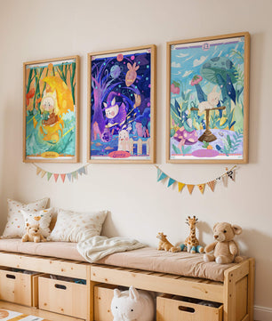 Arte Zodiacal en Lienzo con Ilustraciones Infantiles