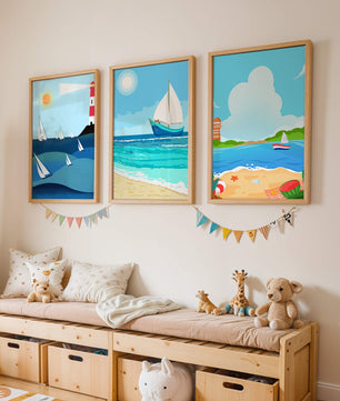 Ensemble d’illustrations nautiques au style minimaliste