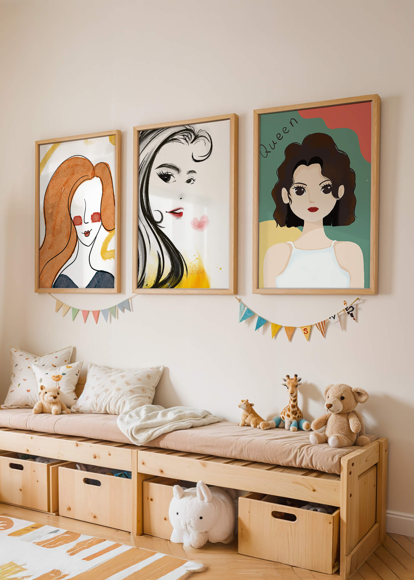 Portraits artistiques modernes en impression de haute qualité