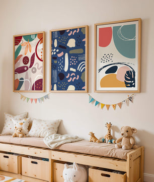 Conjunto De Arte Moderno Abstracto Sin Marco