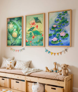 Peintures de nénuphars et de fleurs en style moderne