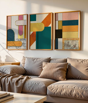 Tableaux abstraits modernes avec design géométrique