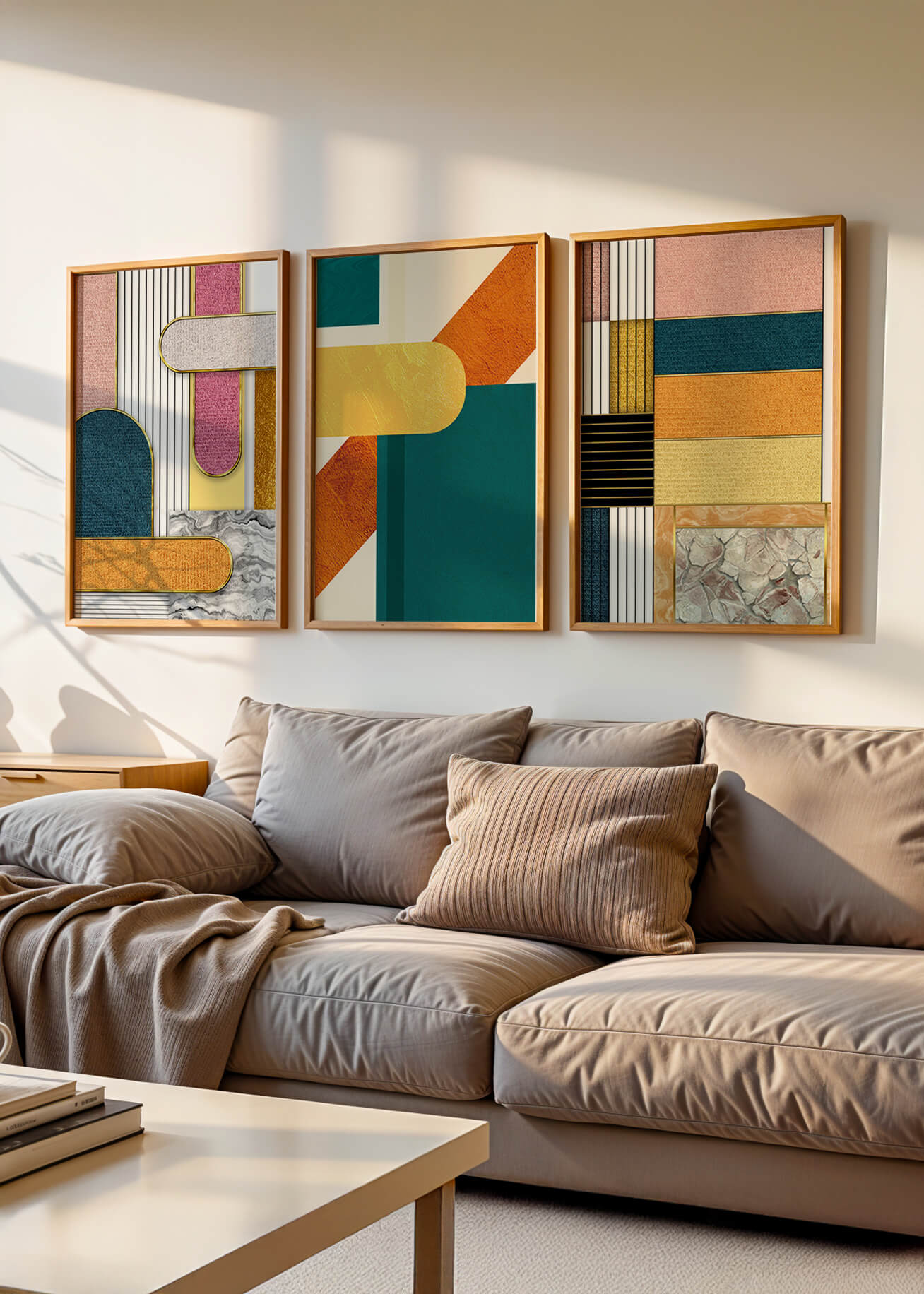 Cuadros Abstractos Modernos con Diseño Geométrico