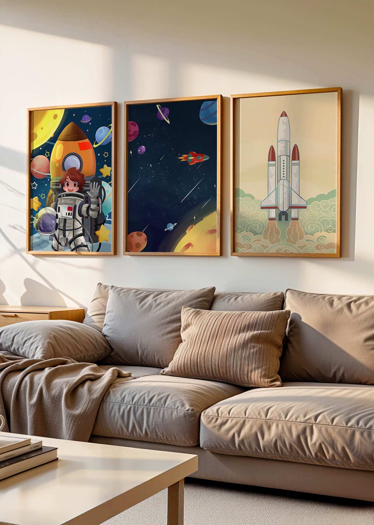 Astronautas y Naves Espaciales en Ilustraciones Modernas