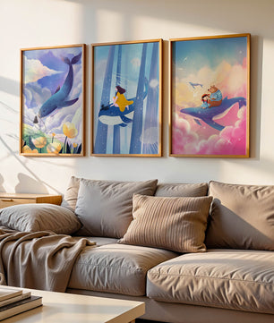 Images illustratives avec des animaux marins et des figures humaines