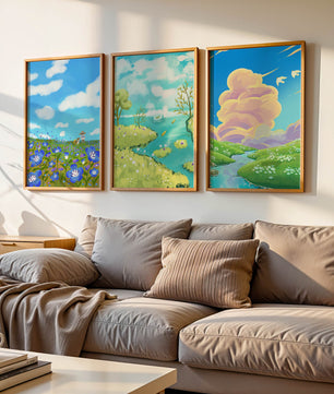 Impressions artistiques de paysages naturels dans des intérieurs modernes