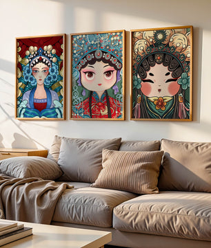 Pinturas de Arte Asiático en Estilo Abstracto