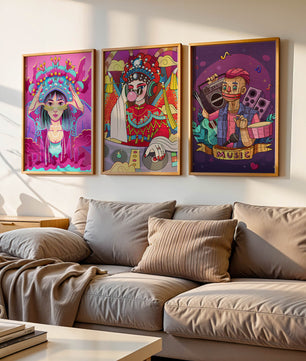 Arte Colorido con Personajes Estilo Ilustración