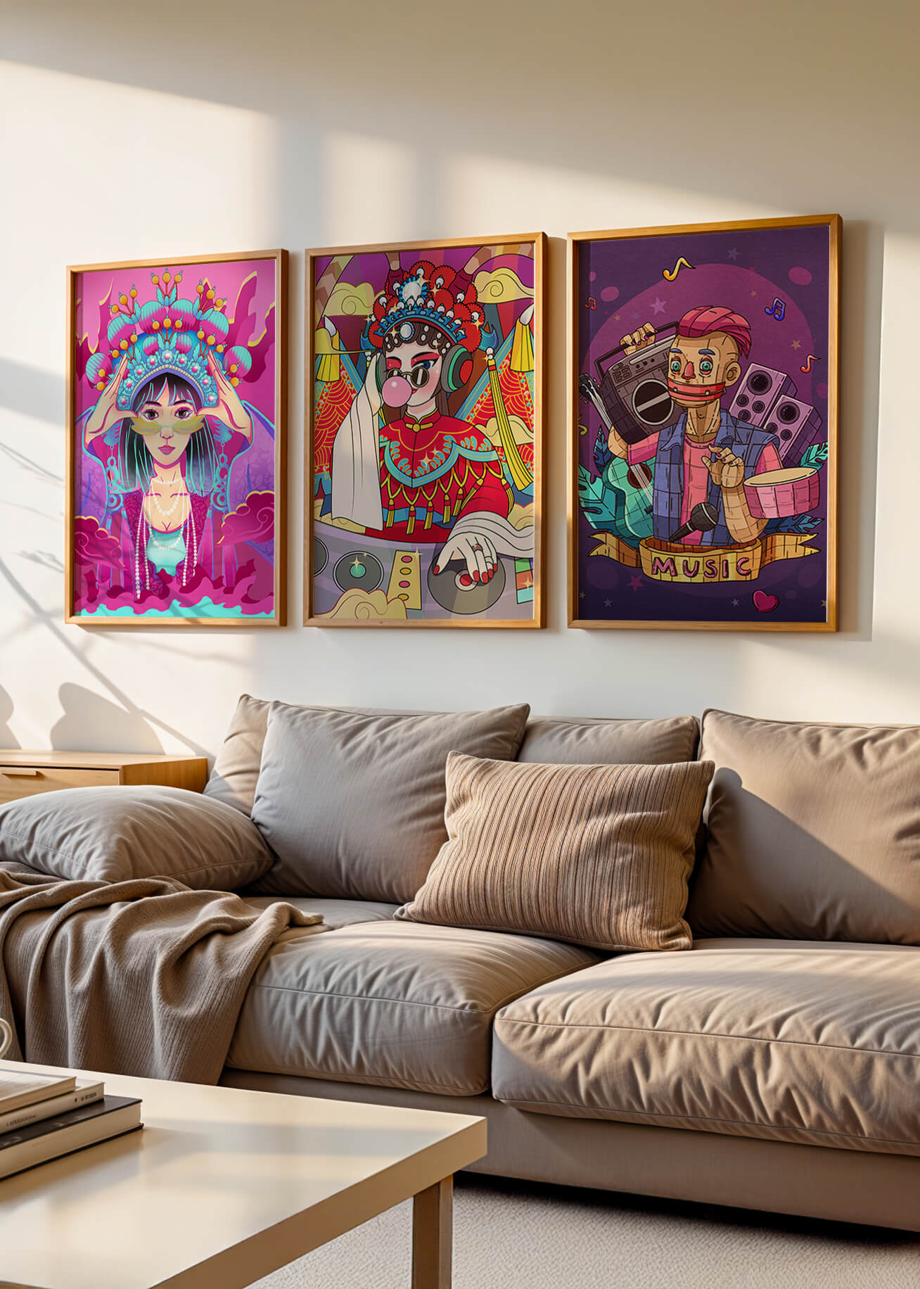 Arte Colorido con Personajes Estilo Ilustración