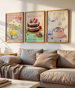Illustrations de gâteaux et de desserts créatifs sans cadre