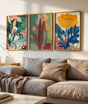 Ensemble d'art floral moderne sans cadre