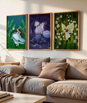 Illustrations de fées dans un style enfantin décoratif