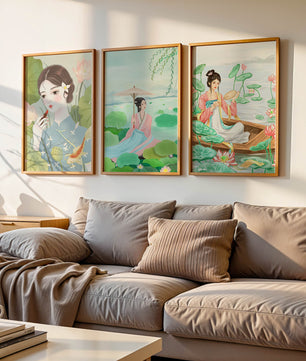 Ensemble d'Illustrations Orientales Sans Cadre