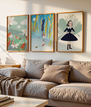 Triptyque d’illustrations modernes et colorées