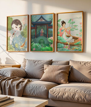 Exhibición de Tres Ilustraciones con Temática Oriental