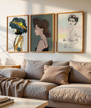 Correspondances de mode dans des impressions artistiques sans cadre