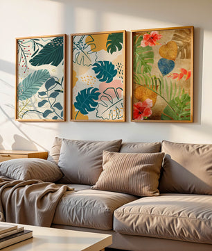 Mur avec ensembles d’art botanique moderne