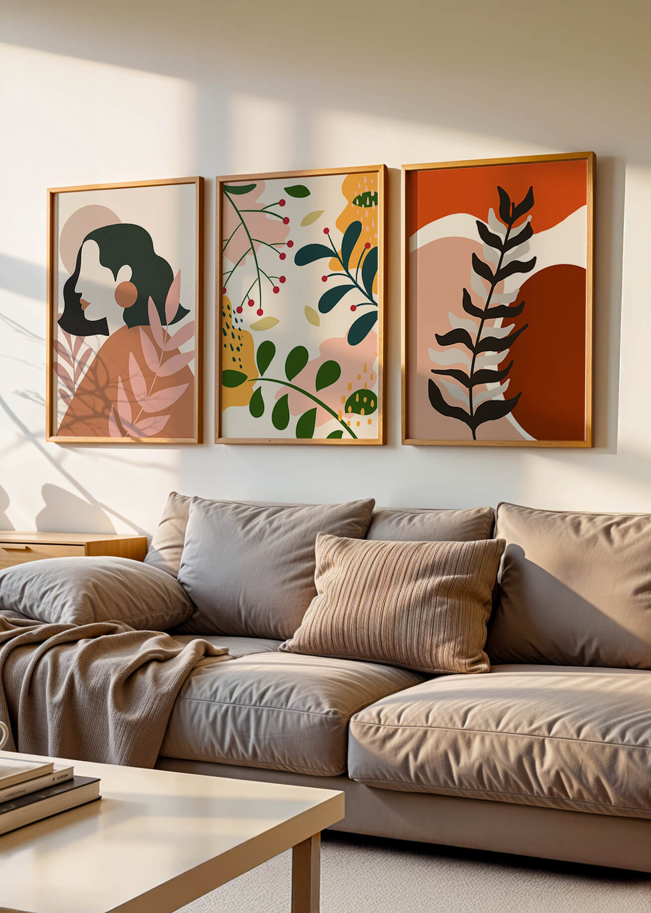 Ensemble d'art moderne abstrait pour décoration intérieure