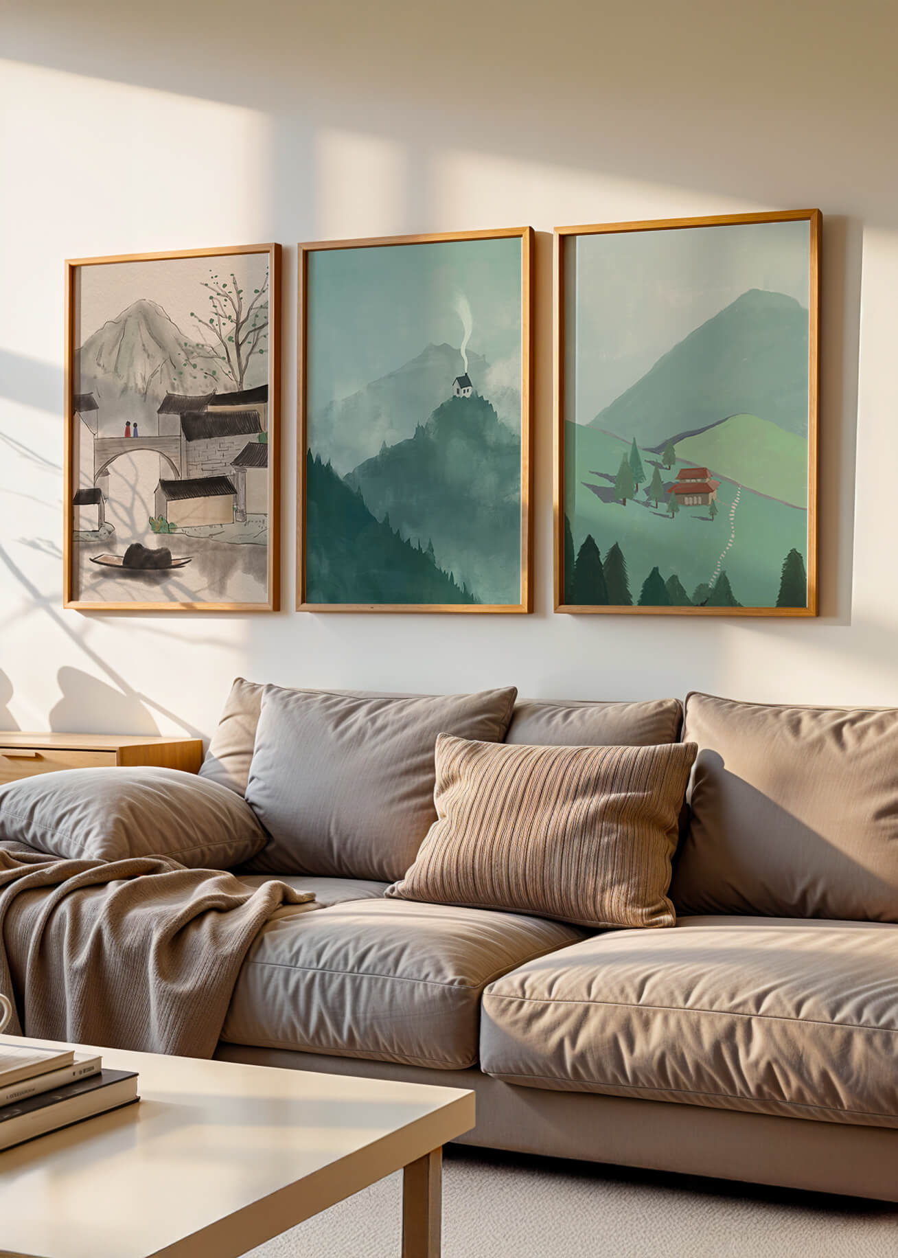 Imágenes de Paisajes Naturales Minimalistas en Interiores Modernos