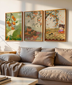 Illustrations de kakis sur toiles sans cadre
