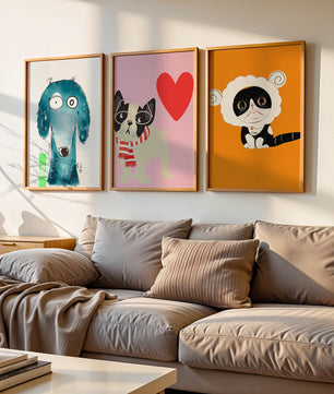 Illustrations d’animaux en couleurs pastel