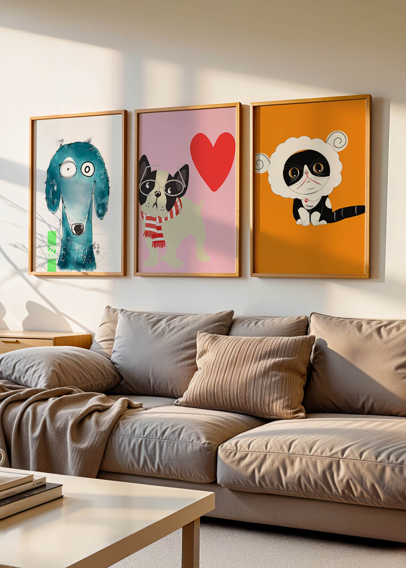 Illustrations d’animaux en couleurs pastel