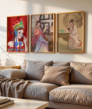 Art de femmes orientales au style traditionnel