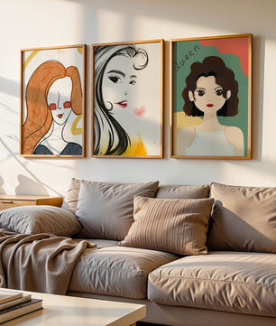 Portraits artistiques modernes en impression de haute qualité