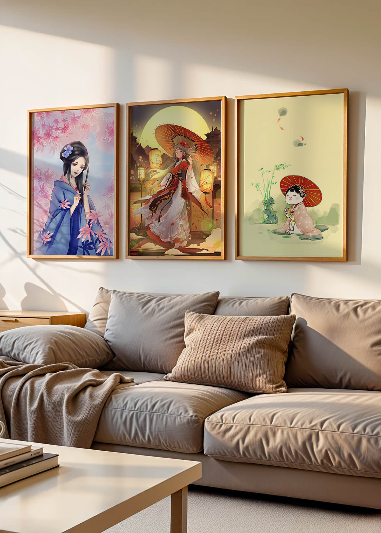 Imágenes De Arte Japonés Sin Marco En Interiores Modernos
