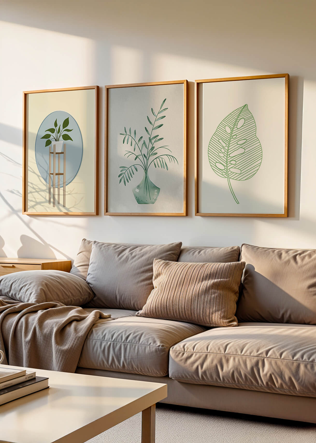 Imágenes Florales en Marcos de Madera sin Marco