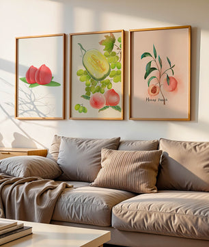 Art de fruits avec des illustrations modernes et colorées