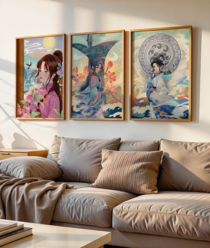 Art oriental dans les intérieurs modernes avec impression de haute qualité