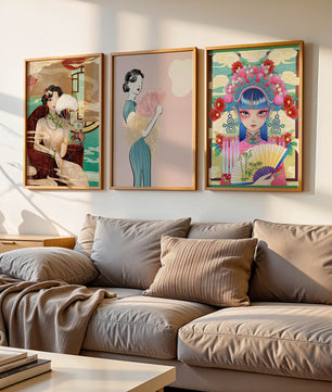 Affiches artistiques avec images asiatiques sans cadre